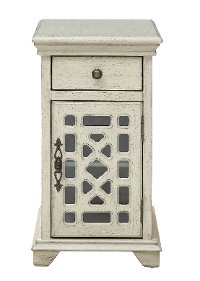 Modern Ivory White End Table - Kevin