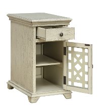 Modern Ivory White End Table - Kevin-2
