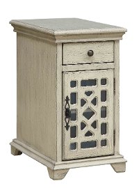 Modern Ivory White End Table - Kevin-3