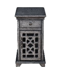 Modern Metallic Gray End Table