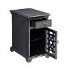 Modern Metallic Gray End Table-3