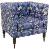 3005MMBLGRNOGA Mum Blue Ground Tufted Arm Chair-1