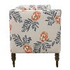3006MDFLRORNOGA Mod Floral Orange Tufted Settee-2