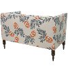 3006MDFLRORNOGA Mod Floral Orange Tufted Settee-3