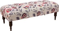 3025JCBBRGMLTOGA Bright Multi Tufted Top Bench