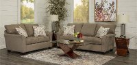 Contemporary Brown 7 Piece Living Room Set - Tara