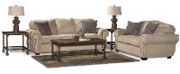 Casual Traditional Canvas Tan 7 Piece Living Room Set - Southport