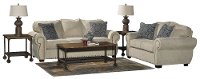Traditional Canvas Tan Sofa Bed 7 Piece Living Room Set - Southport