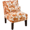 5705GRDBRDORNOGA Garden Bird Orange Armless Chair-1