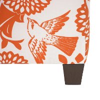 57-2GRDBRDORNOGA Garden Bird Orange Square Ottoman-3