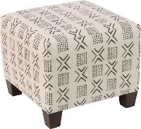 57-2RMCRMOGA Remmy Cream Square Ottoman
