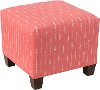57-2SPRSTRCRLOGA Sprint Stripe Coral Square Ottoman
