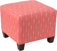 57-2SPRSTRCRLOGA Sprint Stripe Coral Square Ottoman