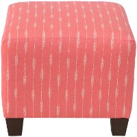57-2SPRSTRCRLOGA Sprint Stripe Coral Square Ottoman-2