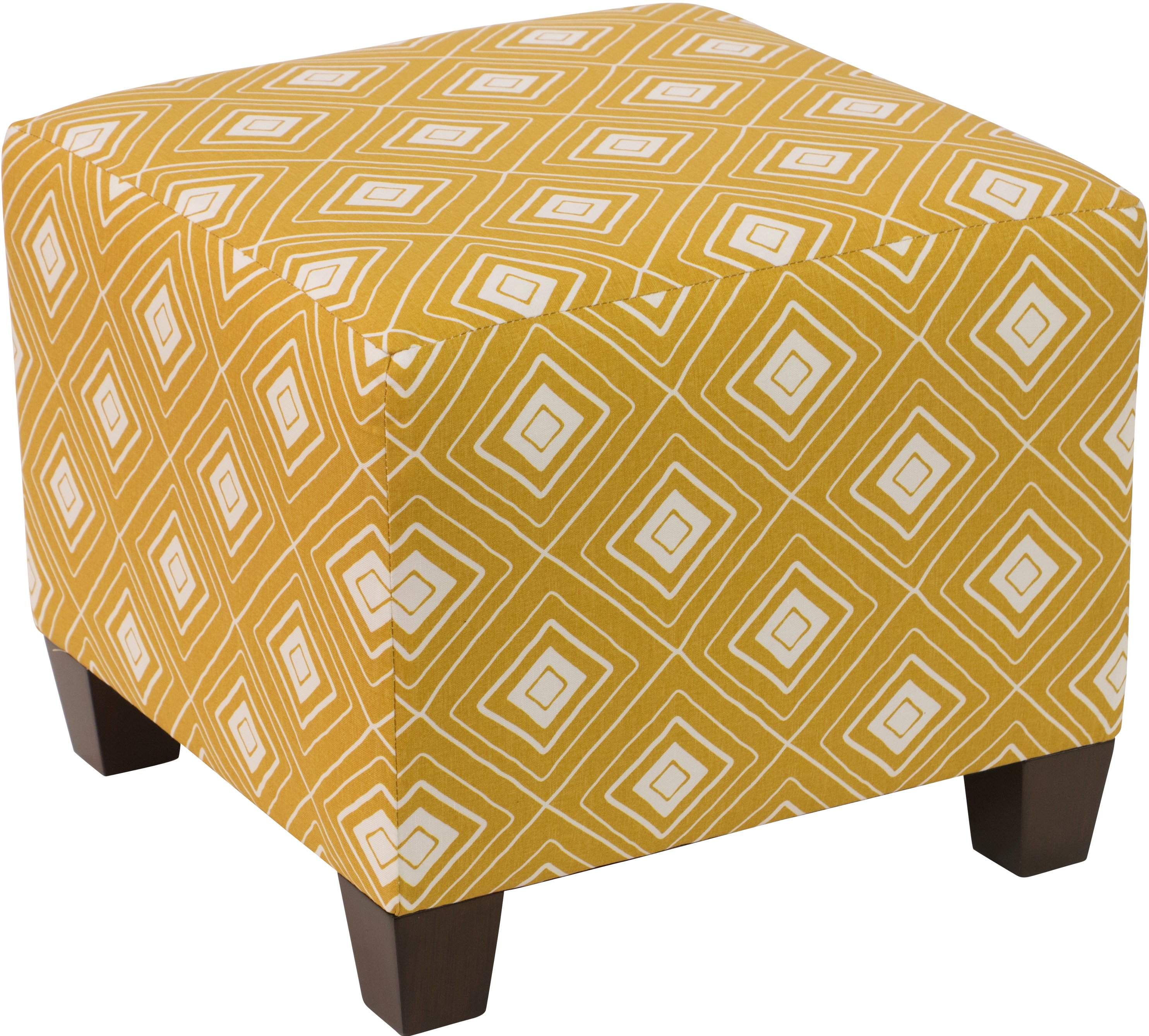 57-2DMNYLWOGA Diamond Yellow Square Ottoman-1