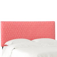 750TSPRSTRCRLOGA Sprint Stripe Coral Upholstered Twin Headboard