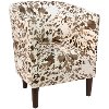 81-1CWNTROGA Modern Brown and Natural Cow Tub Chair