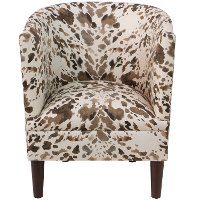 81-1CWNTROGA Modern Brown and Natural Cow Tub Chair-2