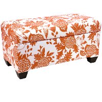 8802STGRDBRDORNOGA Garden Bird Orange Storage Bench