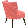 98-1SPRSTRCRLOGA Sprint Stripe Coral Curved Armless Chair-3
