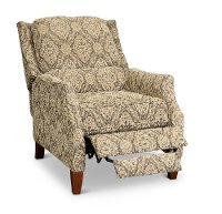 Beige Traditional High-Leg Pushback Recliner - Sandlewood-1