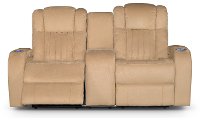 Veritas Saddle Tan Power Reclining Sofa & Loveseat - Transformer