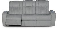 Veritas Gray Power Reclining Sofa - Transformer
