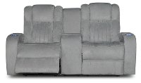 Veritas Gray Power Reclining Living Room Set - Transformer-3