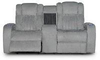 Veritas Gray Power Reclining Living Room Set - Transformer-4