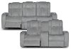 Veritas Gray Power Reclining Living Room Set - Transformer-5