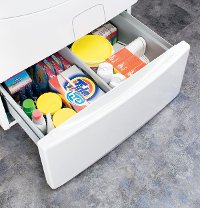 SBSD137HWW GE 13 Inch Front Load Laundry Pedestal - White-3