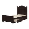 10507 Savannah Chocolate Twin Bed Set with 3 Drawers (39 Inch)-2