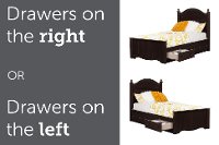 10507 Savannah Chocolate Twin Bed Set with 3 Drawers (39 Inch)-4