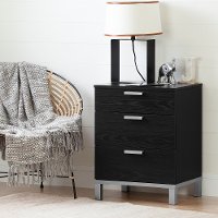 10307 Black Oak Nightstand Charging Station - Flexible