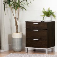 10308 Brown Oak Nightstand Charging Station - Flexible