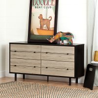 10501 Rustic Oak 4 Drawer Double Dresser - Morice