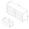 10501 Rustic Oak 4 Drawer Double Dresser - Morice -4