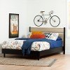 10530 Rustic Oak Platform Bed with Headboard - Morice