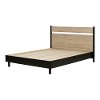 10530 Rustic Oak Platform Bed with Headboard - Morice -2