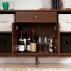 10522 Brown Walnut Sideboard Storage Cabinet - Olly -3