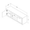 10480 Weathered Oak TV Stand for TVs up to 60 Inch - Kanji -4