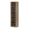 10481 Weathered Oak 5 Shelf Narrow Bookcase - Kanji -2