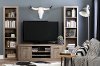 10481 Weathered Oak 5 Shelf Narrow Bookcase - Kanji -3