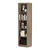 10481 Weathered Oak 5 Shelf Narrow Bookcase - Kanji -5