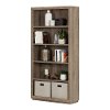 10482 Weathered Oak 5 Shelf Bookcase - Kanji -4