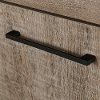 10486 Weathered Oak 3 Shelf Bookcase with Door - Kanji -5