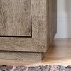 10486 Weathered Oak 3 Shelf Bookcase with Door - Kanji -6