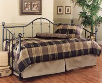 11177DBLH Matte Black Daybed with Suspension Deck No Trundle - Chalet