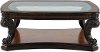 Contemporary Brown and Glass Top Coffee Table - Grand Estates