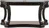Contemporary Brown and Glass Top Sofa Table - Grand Estates-1
